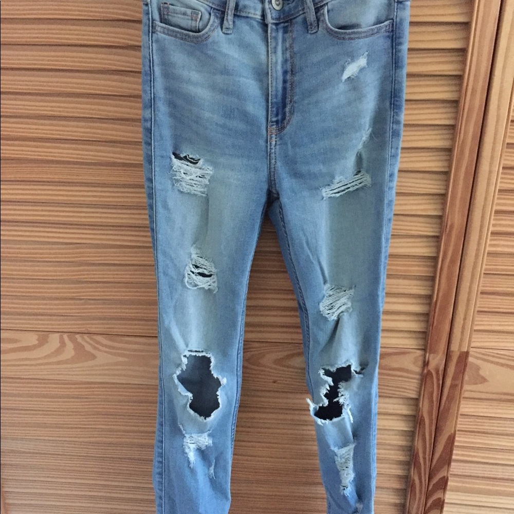 Size 00 High rise hollister skinny jeans